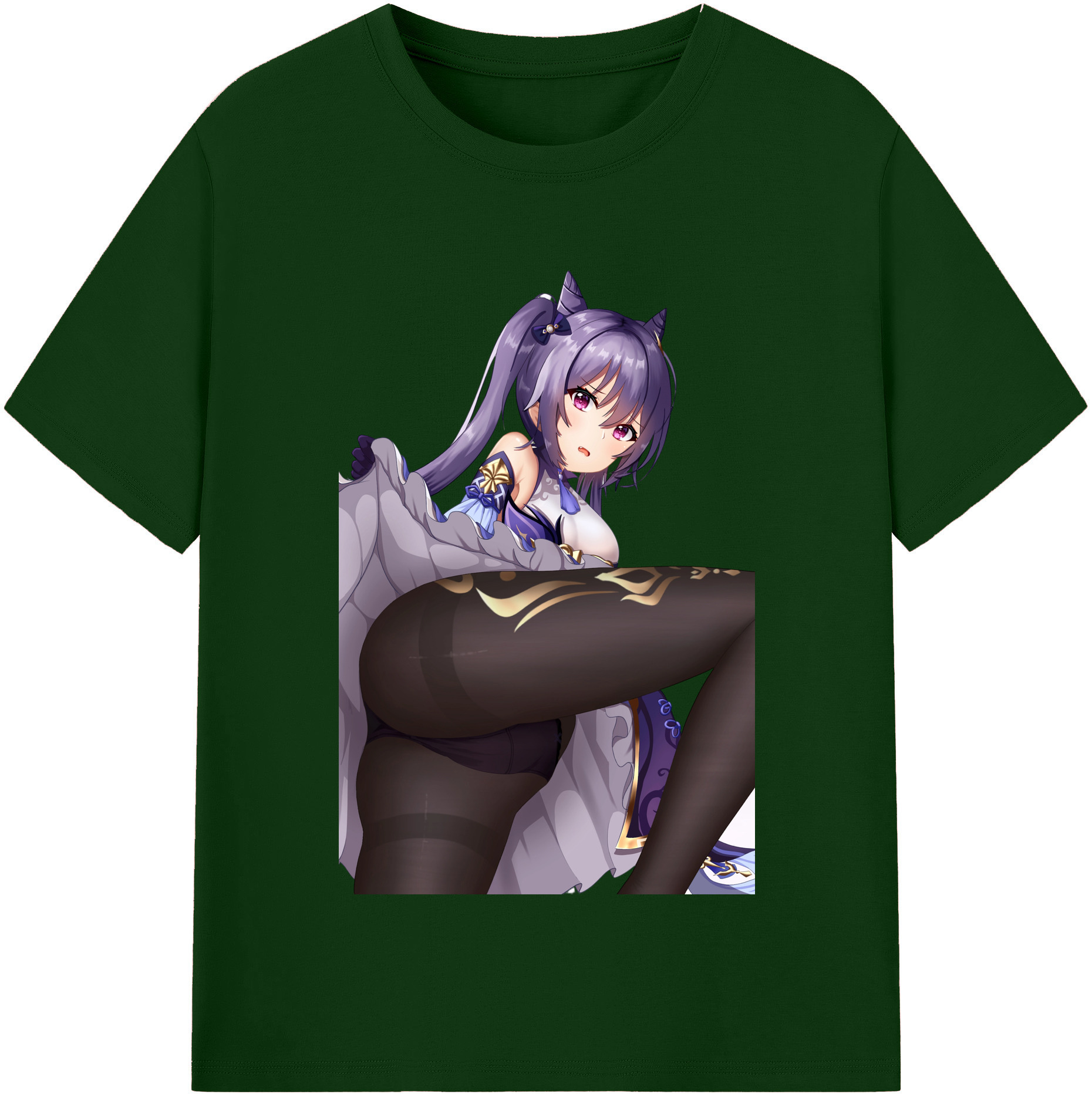 げんし神 刻晴 こくせい genshin Kokusei 綿100％半袖Tシャツ（フロントプリント）